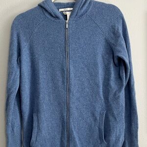 Max Studio hooded blue cashmere sweater size large